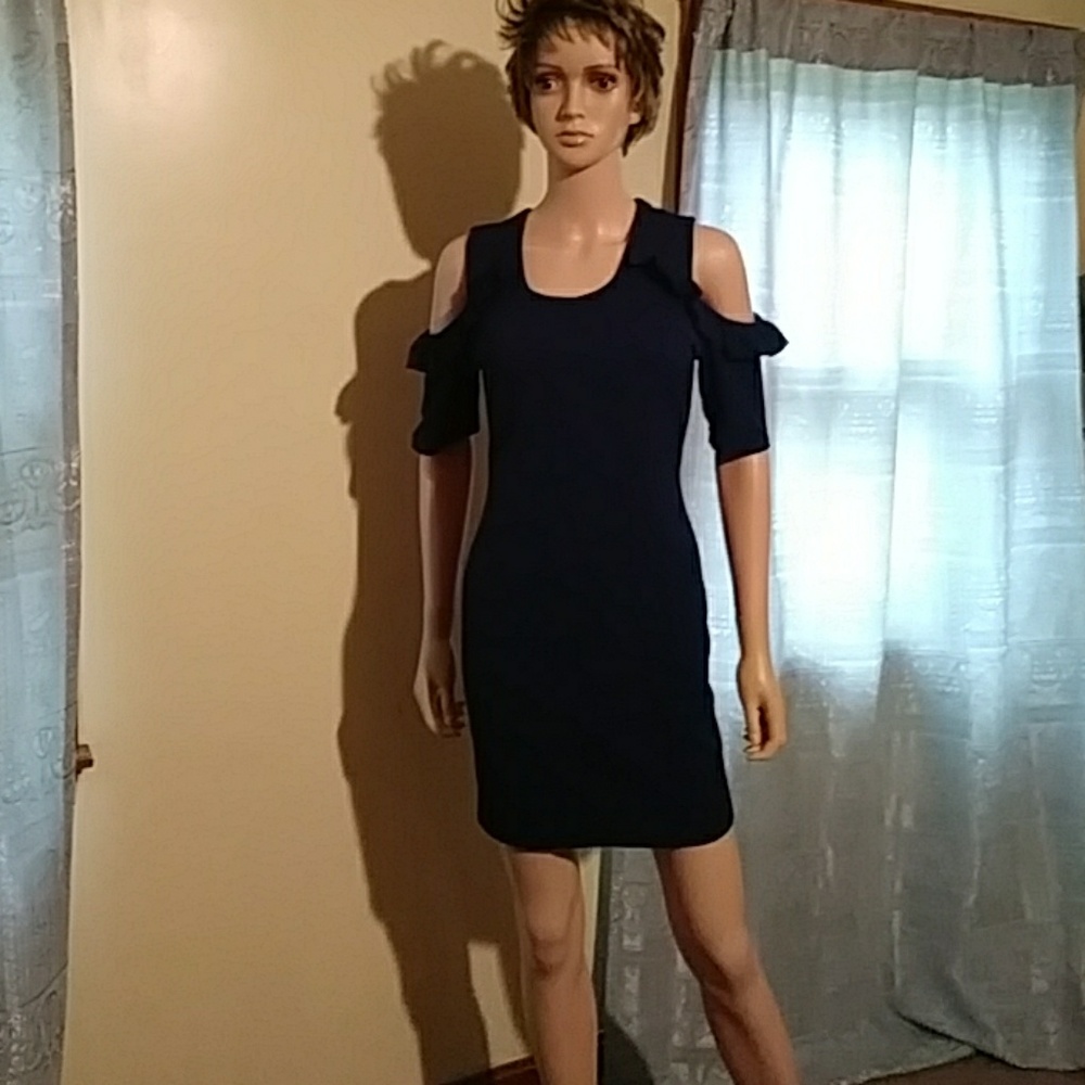 Navy blue dress by Fashion magazine